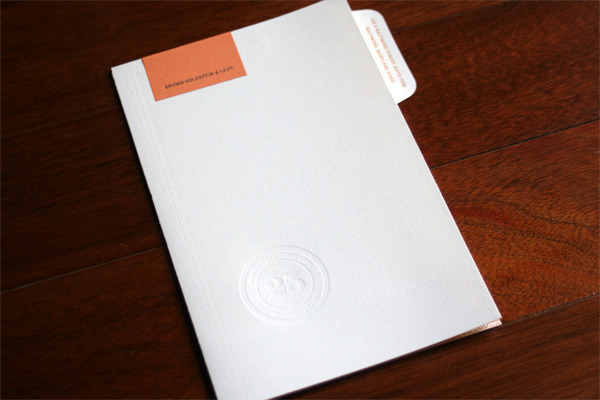 Brown Goldstein #blind #emboss #folder