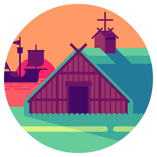 We come from the land of the ice and snow&An icon set for Thomas Cook Magazine, illustrating their top 5 Viking themed attractions. Fun stuf #illustration #character #geometric