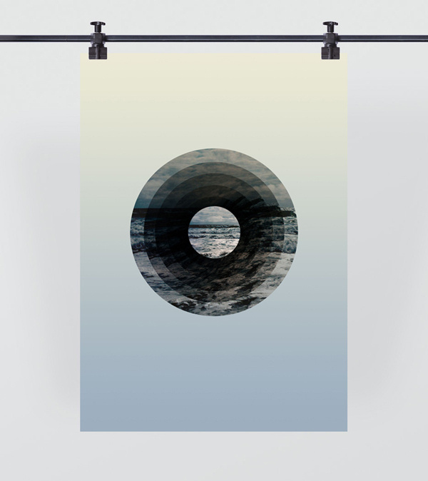 Astral Sea #ocean #circle #sky #sarita #sydney #design #graphic #round #wave #earth #beautiful #saritawalsh #sea #minimal #gradient #blue #walsh #pastel