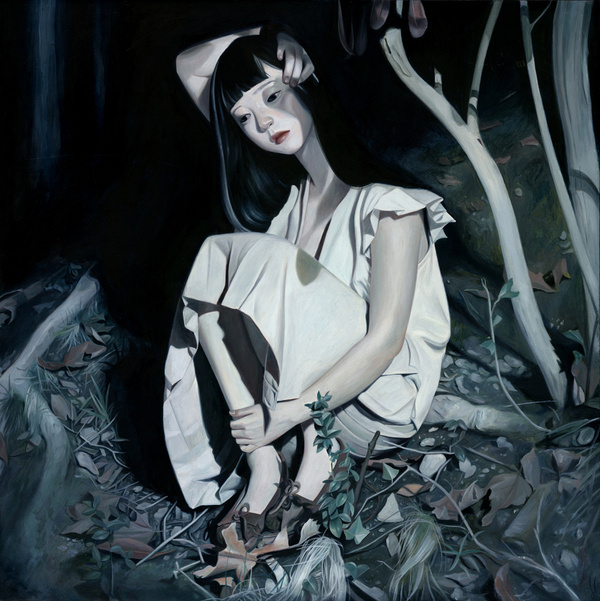 "Bruise"Oil on wood panel 16 x16 This piece is for Thinkspaces Project M/4 in Berlin with Urban Nation Berlin. Coming up this May. LAX/ #painting #illustration #art
