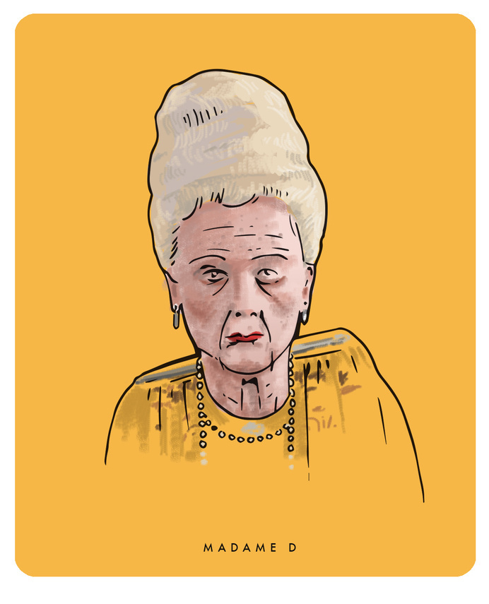 Madame D - The Grand Budapest Hotel #budapest #michael #grand #wes #anderson #illustration #constantine