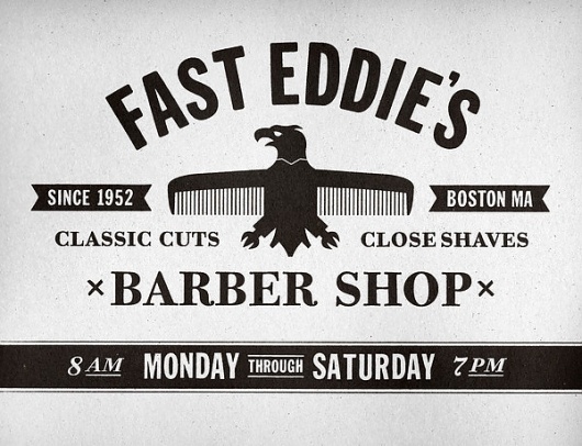 Fast Eddie's Barber Shop on the Behance Network #typography