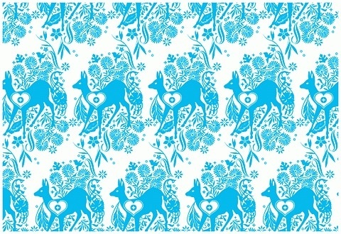 coqueterías - FFFFOUND! | katie kirk illustration - selected... #bambi #pattern #katie #turquoise #kirk