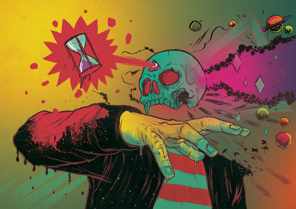 Cosmic Dream Ammo Magazine issue 10 on Behance #bizarre #psychadelic #trippy #comic #pulp #time #magic #skull #weird #cosmic