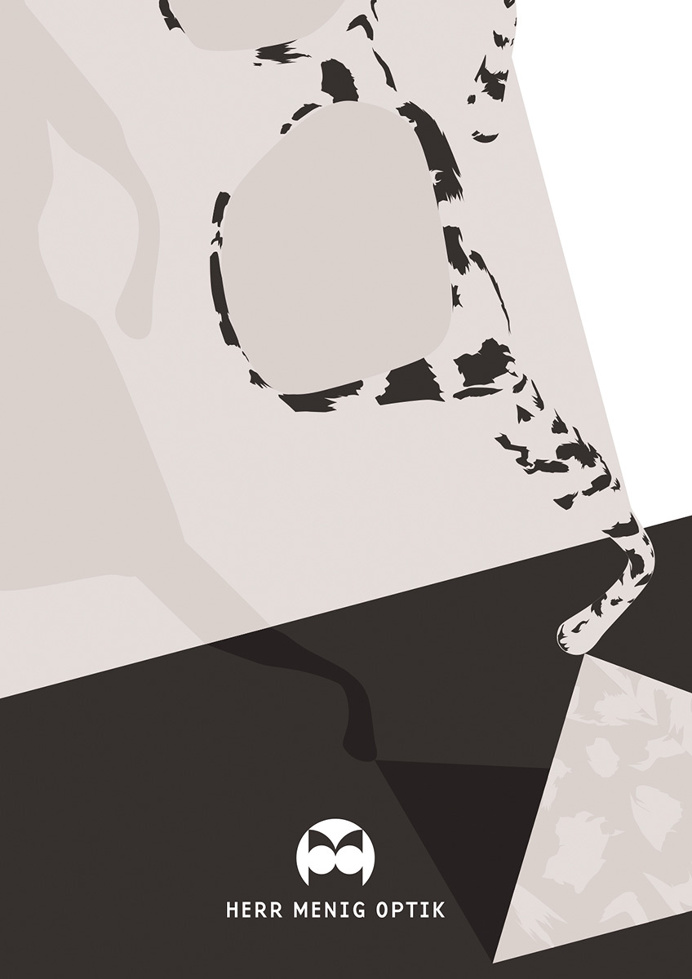 Ad illustration for Herr Menig Optik, an optician in Nürnberg Germany - www.philippzm.com #ad #illustration #glasses #axe #saw #leaves #opt