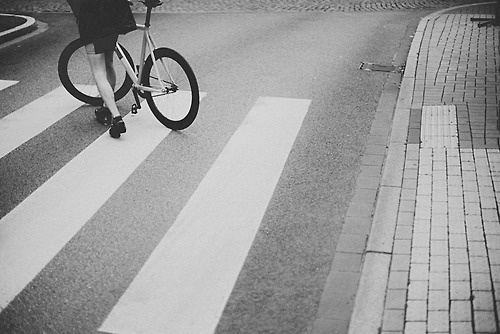 fixed gear rider #blackwhite #analog #bicycle #fixed #photo #retro #gear #fixedgear #track #bike #trackbike #velo #bw