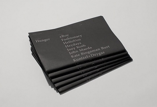 Bracket Vol. 02: Hunger on the Behance Network #black