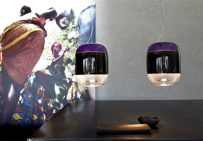 Glass Cocoon - Suspended lamp for diffused lighting design by Prandina. #lamp #lighting