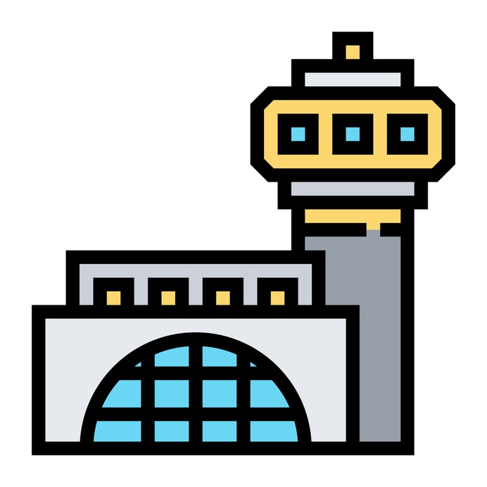 See more icon inspiration related to airport, flight, travel, tower control, airfield, architecture and city, transportation, architecture, building and terminal on Flaticon.