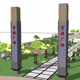 Signage | Sign Design | Wayfinding | Wayfinding signage | Signage design | Wayfinding Design | 宏源广场立柱