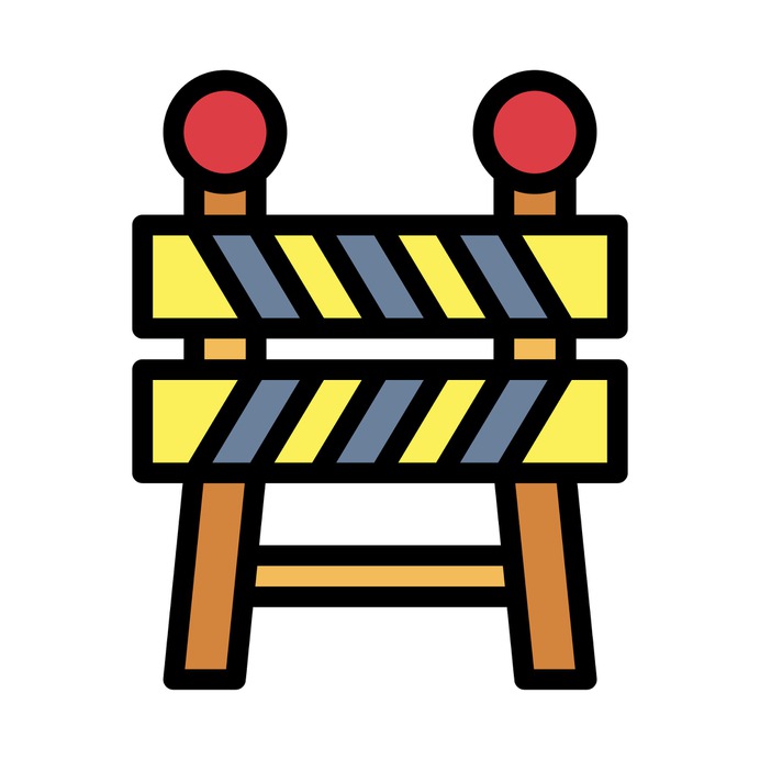 See more icon inspiration related to barrier, construction and tools, architecture and city, obstacle, signaling, protect, protection, secure, save, security and caution on Flaticon.