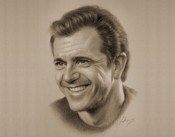 Mel Gibson - pencil art #pencil #art