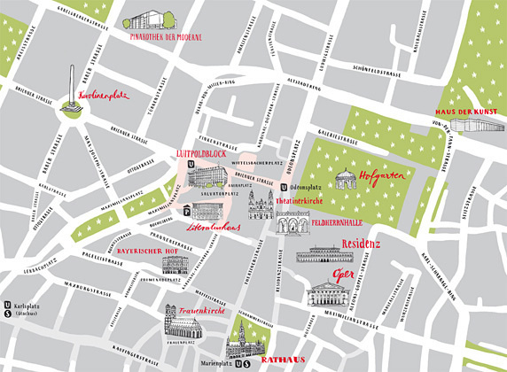 Lageplan Brienner Quartier #illustration #munich #map