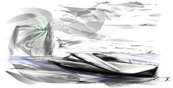 yacht Saturday, 29 June 2013 #white #modern #concept #boat #blue #sketch #new