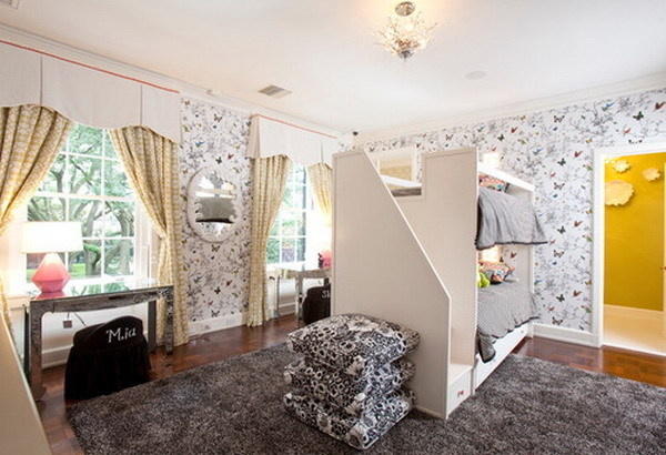 30+ Beautiful Bunk Room Ideas for Kids #kids #bedroom #bunk #room
