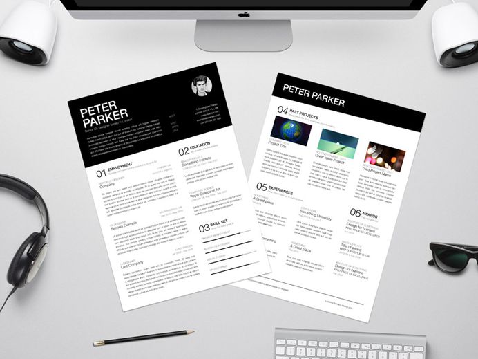 Peter Parker - Free Resume Template with Clear Typography Rules