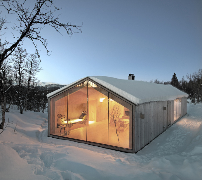 reiulf ramstad v-lodge timber cabin norway designboom #cabin