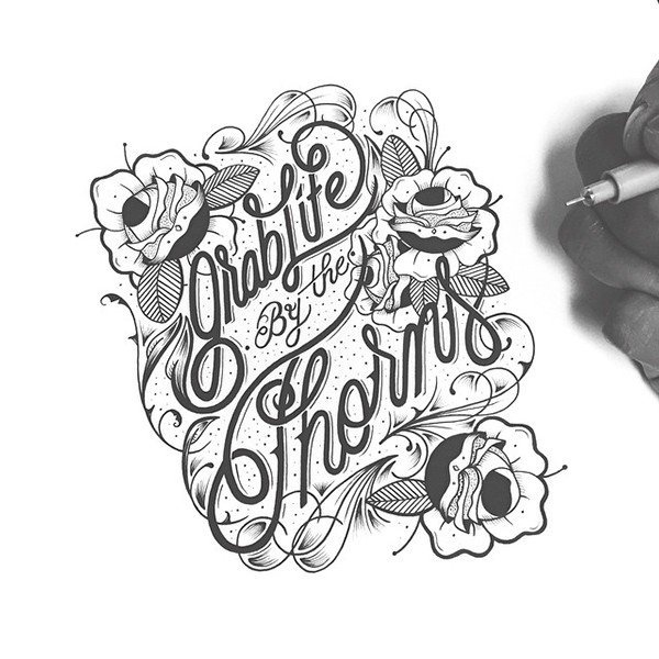 Grab Life By Raul Alejandro #script #lettering #hand #typography