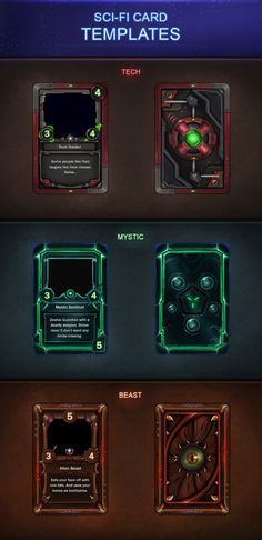 Sci-Fi Card Templates 2.0 by VengeanceMK1 on DeviantArt