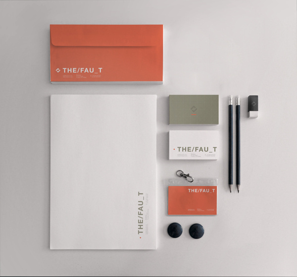 THE/FAU_T #red #business #card #design #graphic #the #corporate #identity