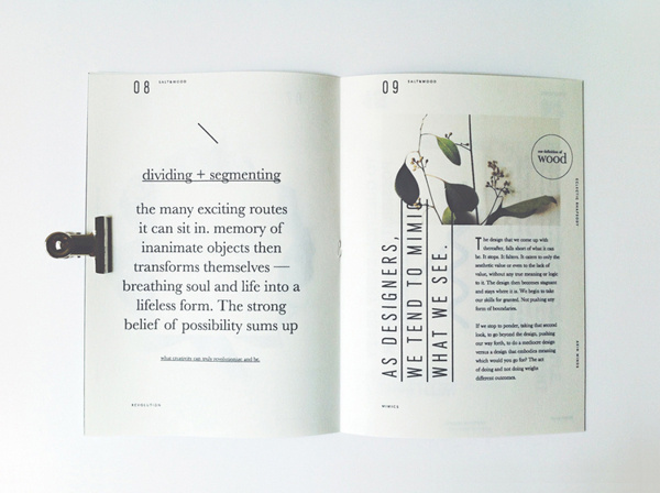 Salt & Wood, Zine. on Behance #print #design #layout