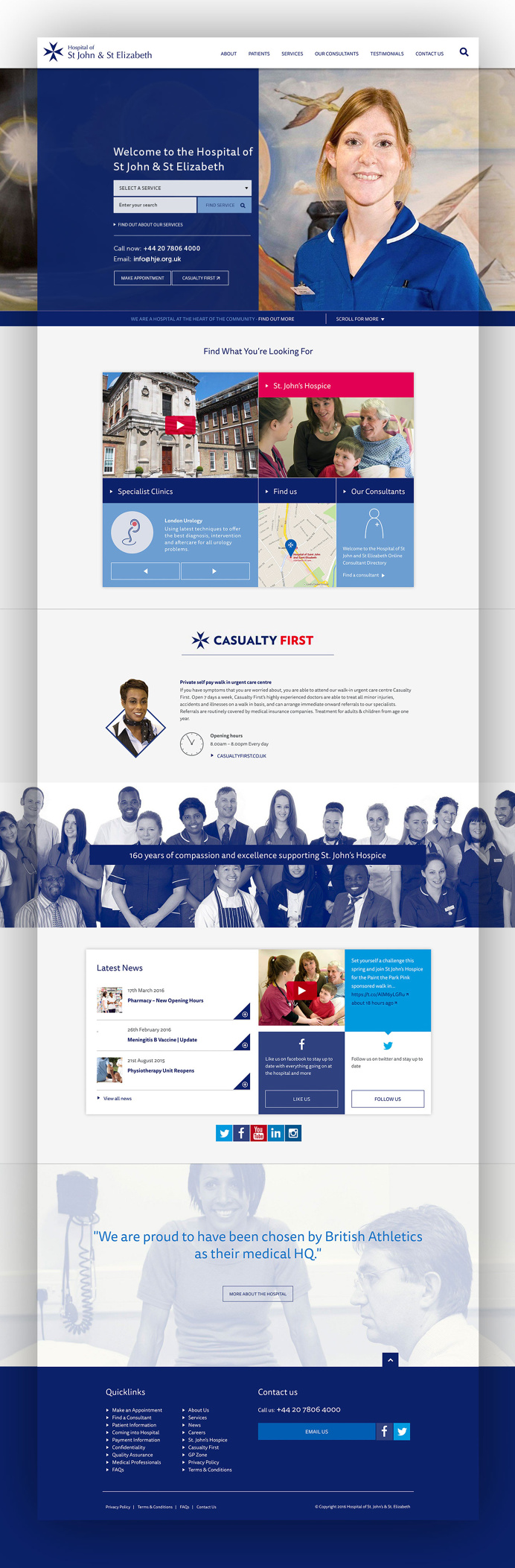The hospital of St John and St Elizabeth #Branding #Design #Digital #WebsiteDesign #ModularDesign #Inspiration #Creative