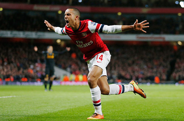 Wednesday footie 3: Theo Walcott celebrates #arsenal