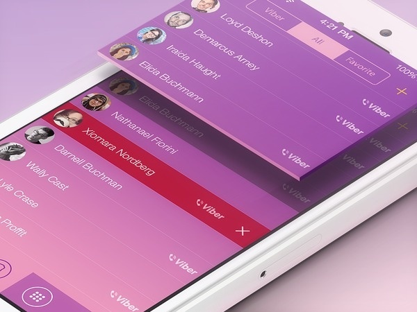 Viber iOS 7 Concept #user #flat #chat #7 #ux #ramotion #design #application #interface #ui #experience #iphone #app #ios #communication #gui #viber