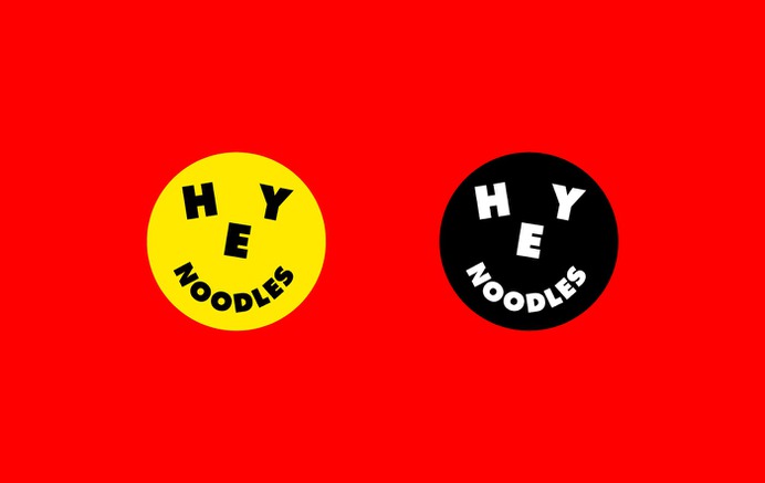Hey Noodles Brand Identity Smiley Faces