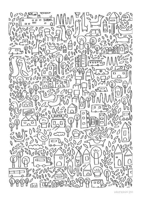 Neighborhood II Print by Judykaufmann on Etsy #kaufmann #judy