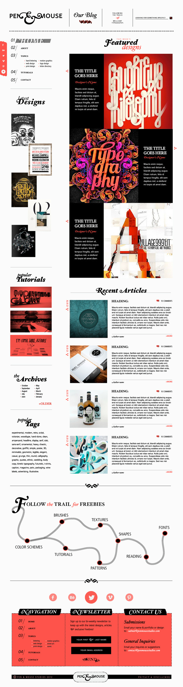 Pen&Mouse - Personal Branding #design #website #blog #layout #web #typography