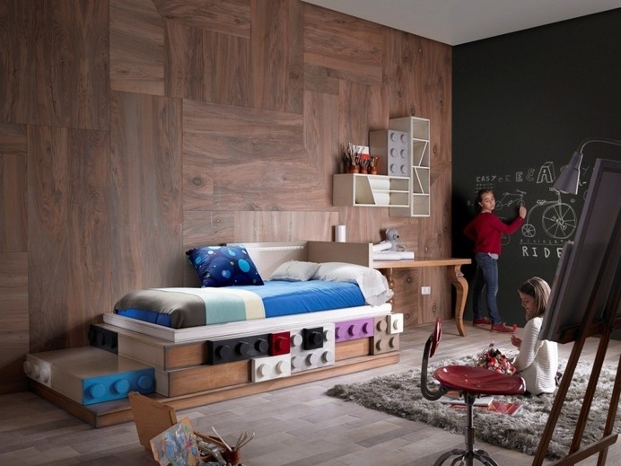 Lego furniture for children's rooms, by Lola Glamour - www.homeworlddesign.com (3) #furniture #kidsrooms #lego