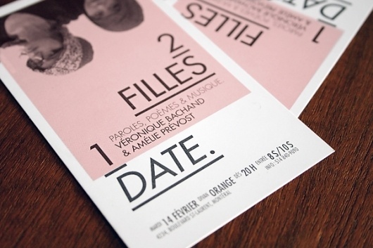 2 filles 1 «date» #date #design #show #poster #ticket