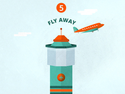 F L YA W A Y icon 2 #suitcase #iconset #sky #travel #icons #texture #illustration #plane #fly #airport #ticket
