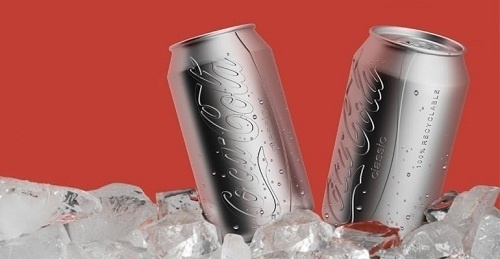 Designer Creates Eco-Friendly Minimalistic Coca Cola Can - DesignTAXI.com #packaging #recycling #minimal