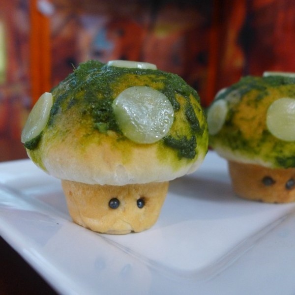 Pizza Rolls Super Mario Bros. 1-up mushrooms style #snes #recipe #food #pizza