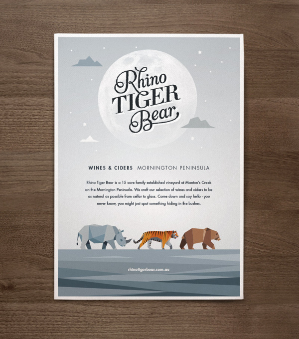 Rhino Tiger Bear on Branding Served Served #print #poster