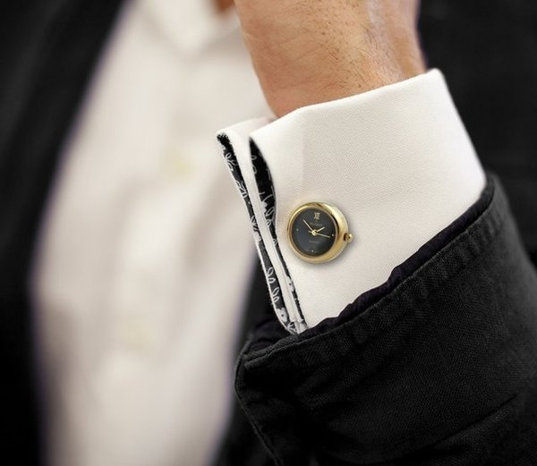 Peugeot Gold-tone Cufflink Watch Gift Set #tech #gadget #ideas #gift #cool