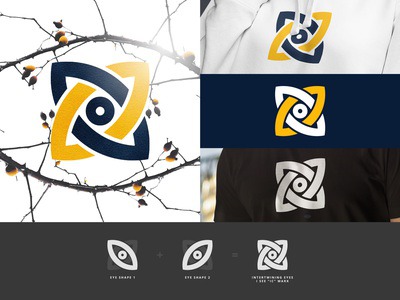 Intertwined Eyes 'I See' Abstract Logo Mark Concept Design clean logos graphic design eyes eye logo mark symbol logo mark logo design abstract design abstract logo abstract minimal brand identity logo branding