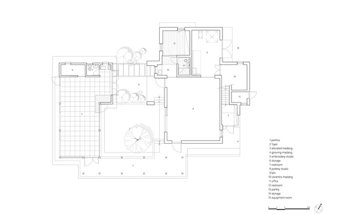 10M4D House / guga Urban Architecture,Ground Floor Plan