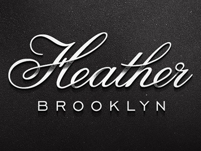 Dribbble - Heather1 by rgury #script #shadow #texture #typography