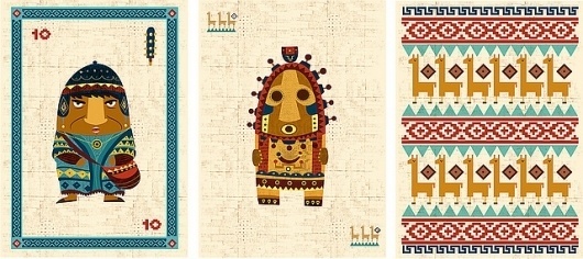 BARAJA PERUANA: carta10 chaman . joker dios . dorso tejido | Flickr - Photo Sharing! #peruvian #illustration #god #joker #cards