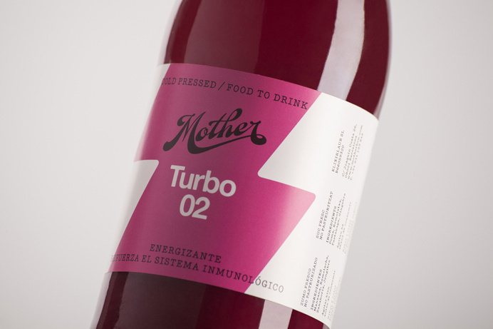 Packaging design for cold pressed juice company Mother by Mucho #packaging #label #bottle
