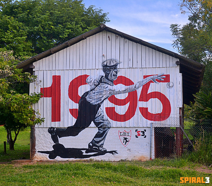 1995 | Flickr - Photo Sharing! #torres #red #mural #white #oldman #graffiti #spiral3 #black #1995 #marcos #wood #illustration #number #vintage #art #street #outdoor