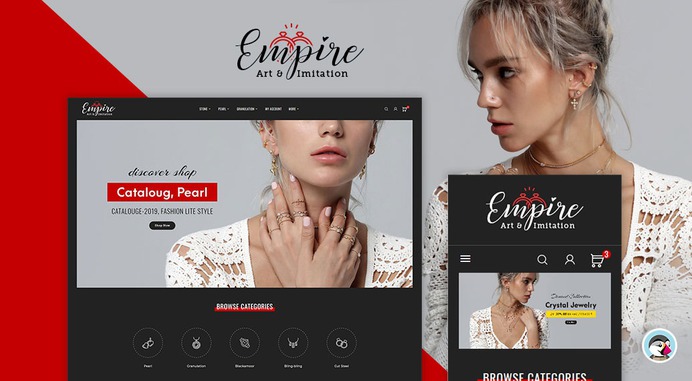 #Empire - #Jewelry #Art & #Imitation - #Prestashop #Responsive #Theme | #TemplateTrip #eCommerce #Website #Design #Template