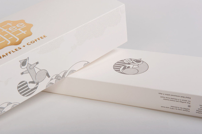 Waffee #waffles #branding #packaging #print #illustration #gold #coffee #foil