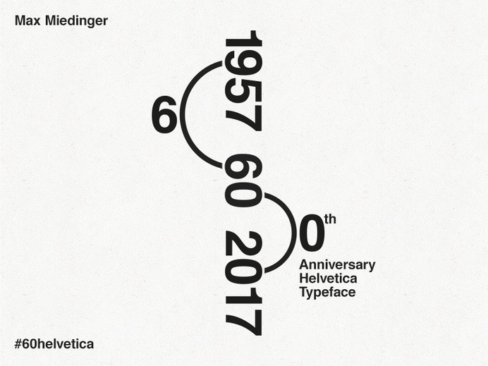 60th Anniversary Helvetica Typeface