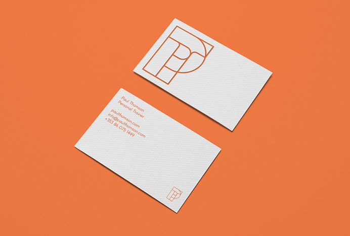 Paul Thomson by Duane Dalton #business card #graphic design #brand #brand identity #orange