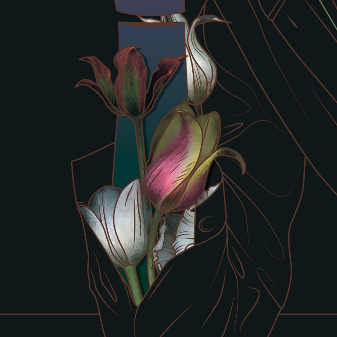 Tulips. Detail by Maria Umiewska
