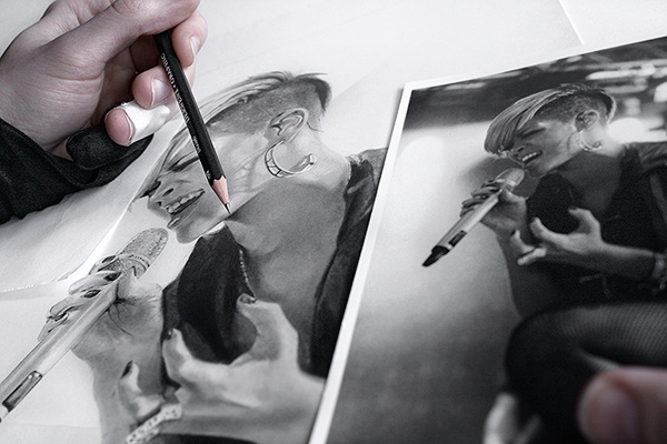 ICONIC #blackwhite #icon #drawing #charcoal #people #iconic #illustration #art #great #pencil #fine